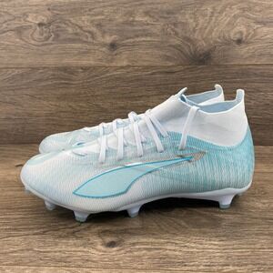 Puma Ultra Match 5 FG AG Soccer Cleats White Teal Women's Size 9 108640-01
